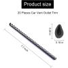 imageLivTee 20 Pieces Car Air Conditioner Decoration Strip for Vent Outlet Universal Waterproof Bendable Air Vent Outlet Trim Decoration Car Interior Accessories GreenCarbon Black