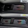 imageLivTee 20 Pieces Car Air Conditioner Decoration Strip for Vent Outlet Universal Waterproof Bendable Air Vent Outlet Trim Decoration Car Interior Accessories GreenShiny Silver