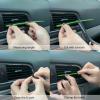 imageLivTee 20 Pieces Car Air Conditioner Decoration Strip for Vent Outlet Universal Waterproof Bendable Air Vent Outlet Trim Decoration Car Interior Accessories GreenGreen