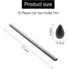 imageLivTee 20 Pieces Car Air Conditioner Decoration Strip for Vent Outlet Universal Waterproof Bendable Air Vent Outlet Trim Decoration Car Interior Accessories GreenSilver