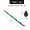 imageLivTee 20 Pieces Car Air Conditioner Decoration Strip for Vent Outlet Universal Waterproof Bendable Air Vent Outlet Trim Decoration Car Interior Accessories GreenGreen