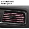 imageLivTee 20 Pieces Car Air Conditioner Decoration Strip for Vent Outlet Universal Waterproof Bendable Air Vent Outlet Trim Decoration Car Interior Accessories GreenCarbon Red