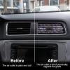 imageLivTee 20 Pieces Car Air Conditioner Decoration Strip for Vent Outlet Universal Waterproof Bendable Air Vent Outlet Trim Decoration Car Interior Accessories GreenPink Flag