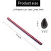 imageLivTee 20 Pieces Car Air Conditioner Decoration Strip for Vent Outlet Universal Waterproof Bendable Air Vent Outlet Trim Decoration Car Interior Accessories GreenRed
