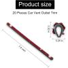 imageLivTee 20 Pieces Car Air Conditioner Decoration Strip for Vent Outlet Universal Waterproof Bendable Air Vent Outlet Trim Decoration Car Interior Accessories GreenBling Red