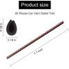 imageLivTee 20 Pieces Car Air Conditioner Decoration Strip for Vent Outlet Universal Waterproof Bendable Air Vent Outlet Trim Decoration Car Interior Accessories GreenCarbon Red