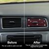 imageLivTee 20 Pieces Car Air Conditioner Decoration Strip for Vent Outlet Universal Waterproof Bendable Air Vent Outlet Trim Decoration Car Interior Accessories GreenBling Red