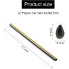 imageLivTee 20 Pieces Car Air Conditioner Decoration Strip for Vent Outlet Universal Waterproof Bendable Air Vent Outlet Trim Decoration Car Interior Accessories GreenGold