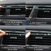 imageLivTee 20 Pieces Car Air Conditioner Decoration Strip for Vent Outlet Universal Waterproof Bendable Air Vent Outlet Trim Decoration Car Interior Accessories GreenBling Blue