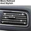 imageLivTee 20 Pieces Car Air Conditioner Decoration Strip for Vent Outlet Universal Waterproof Bendable Air Vent Outlet Trim Decoration Car Interior Accessories GreenBling White