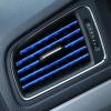 imageLivTee 20 Pieces Car Air Conditioner Decoration Strip for Vent Outlet Universal Waterproof Bendable Air Vent Outlet Trim Decoration Car Interior Accessories GreenShiny Blue