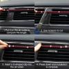 imageLivTee 20 Pieces Car Air Conditioner Decoration Strip for Vent Outlet Universal Waterproof Bendable Air Vent Outlet Trim Decoration Car Interior Accessories GreenBling Red
