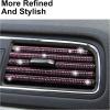 imageLivTee 20 Pieces Car Air Conditioner Decoration Strip for Vent Outlet Universal Waterproof Bendable Air Vent Outlet Trim Decoration Car Interior Accessories GreenBling Purple