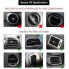 imageLivTee 20 Pieces Car Air Conditioner Decoration Strip for Vent Outlet Universal Waterproof Bendable Air Vent Outlet Trim Decoration Car Interior Accessories GreenBling Blue