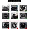 imageLivTee 20 Pieces Car Air Conditioner Decoration Strip for Vent Outlet Universal Waterproof Bendable Air Vent Outlet Trim Decoration Car Interior Accessories GreenPurple