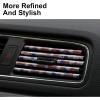imageLivTee 20 Pieces Car Air Conditioner Decoration Strip for Vent Outlet Universal Waterproof Bendable Air Vent Outlet Trim Decoration Car Interior Accessories GreenPink Flag