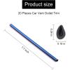 imageLivTee 20 Pieces Car Air Conditioner Decoration Strip for Vent Outlet Universal Waterproof Bendable Air Vent Outlet Trim Decoration Car Interior Accessories GreenBlue