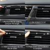imageLivTee 20 Pieces Car Air Conditioner Decoration Strip for Vent Outlet Universal Waterproof Bendable Air Vent Outlet Trim Decoration Car Interior Accessories GreenBling Black