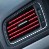 imageLivTee 20 Pieces Car Air Conditioner Decoration Strip for Vent Outlet Universal Waterproof Bendable Air Vent Outlet Trim Decoration Car Interior Accessories GreenShiny red