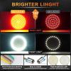 imageLivTee Extremely Bright Flashing Strobe Blinking Brake Stop Tail LED Lights Panel with 1157 Base Compatible with Harley Dyna Street Glide Road King Brilliant RedKits