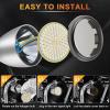 imageLivTee Extremely Bright Flashing Strobe Blinking Brake Stop Tail LED Lights Panel with 1157 Base Compatible with Harley Dyna Street Glide Road King Brilliant RedFront
