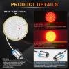 imageLivTee Extremely Bright Flashing Strobe Blinking Brake Stop Tail LED Lights Panel with 1157 Base Compatible with Harley Dyna Street Glide Road King Brilliant RedRear