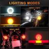 imageLivTee Extremely Bright Flashing Strobe Blinking Brake Stop Tail LED Lights Panel with 1157 Base Compatible with Harley Dyna Street Glide Road King Brilliant RedKits
