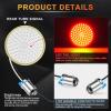 imageLivTee Extremely Bright Flashing Strobe Blinking Brake Stop Tail LED Lights Panel with 1157 Base Compatible with Harley Dyna Street Glide Road King Brilliant RedRear  Standard