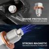 imageLivTee M14x15MM Stainless Steel Magnetic Oil Drain Plug With 3PCS Oil Pan Drain Plug Gasket Fits for Kawasaki Fits for Ford Fits for Honda Fits for Yamaha Fits for Hyundai Car Accessories