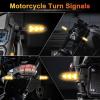 imageLivTee Super Bright 4PCS Motorcycle Indicators Flowing LED Turn Signal Lights 12V for Motorbike Scooter Quad Cruiser Off Road Amber YellowAmber Yellow
