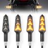 imageLivTee Super Bright 4PCS Motorcycle Indicators Flowing LED Turn Signal Lights 12V for Motorbike Scooter Quad Cruiser Off Road Amber YellowAmber Yellow