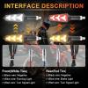 imageLivTee Super Bright 4PCS Motorcycle Indicators Flowing LED Turn Signal Lights 12V for Motorbike Scooter Quad Cruiser Off Road Amber YellowWhiteRedAmber