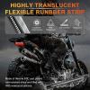 imageLivTee Universal 8quot Flexible LED Light Strip with Tail Brake Stop Turn Signal Lights Allinone for Motorcycle Scooter Quad Cruiser Off Road RedAmber