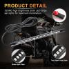 imageLivTee Universal 8quot Flexible LED Light Strip with Tail Brake Stop Turn Signal Lights Allinone for Motorcycle Scooter Quad Cruiser Off Road RedAmber