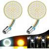 imageLivTee Extremely Bright Flashing Strobe Blinking Brake Stop Tail LED Lights Panel with 1157 Base Compatible with Harley Dyna Street Glide Road King Brilliant RedFront