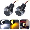 imageLivTee Motorcycle Handlebar End LED Lights Dual Color for Turn Signal Lights and Side Marker Lights or Running Lights AmberWhite