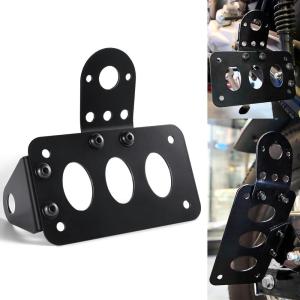 imageLivTee Motorcycle License Plate Bracket Side License Plate Mount and Holder Fits for Harley Fits for Yamaha Fits for Honda Fits Most Bikes and Motorcycles