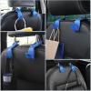 imageLivTee Beige Superior Leather Car Seat Back Headrest Hook Auto Seat Hook Hangers Interior Accessories for Purse Coats Umbrellas Grocery Bags Handbag 2PackBlue 2Pack