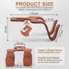 imageLivTee Beige Superior Leather Car Seat Back Headrest Hook Auto Seat Hook Hangers Interior Accessories for Purse Coats Umbrellas Grocery Bags Handbag 2PackBrown 1Pack