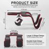 imageLivTee Beige Superior Leather Car Seat Back Headrest Hook Auto Seat Hook Hangers Interior Accessories for Purse Coats Umbrellas Grocery Bags Handbag 2PackBlack  Red 1Pack