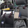 imageLivTee Beige Superior Leather Car Seat Back Headrest Hook Auto Seat Hook Hangers Interior Accessories for Purse Coats Umbrellas Grocery Bags Handbag 2PackBlack  Red 2Pack