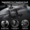 imageLivTee Beige Superior Leather Car Seat Back Headrest Hook Auto Seat Hook Hangers Interior Accessories for Purse Coats Umbrellas Grocery Bags Handbag 2PackBlack 1Pack