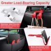 imageLivTee Beige Superior Leather Car Seat Back Headrest Hook Auto Seat Hook Hangers Interior Accessories for Purse Coats Umbrellas Grocery Bags Handbag 2PackRed 1Pack