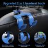 imageLivTee Beige Superior Leather Car Seat Back Headrest Hook Auto Seat Hook Hangers Interior Accessories for Purse Coats Umbrellas Grocery Bags Handbag 2PackBlue 1Pack