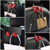 imageLivTee Beige Superior Leather Car Seat Back Headrest Hook Auto Seat Hook Hangers Interior Accessories for Purse Coats Umbrellas Grocery Bags Handbag 2PackRed 1Pack