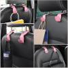 imageLivTee Beige Superior Leather Car Seat Back Headrest Hook Auto Seat Hook Hangers Interior Accessories for Purse Coats Umbrellas Grocery Bags Handbag 2PackPink