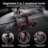 imageLivTee Beige Superior Leather Car Seat Back Headrest Hook Auto Seat Hook Hangers Interior Accessories for Purse Coats Umbrellas Grocery Bags Handbag 2PackBlack  Red 1Pack
