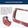 imageLivTee Bling Car Rearview Mirror Car Bling Decorations Rear View Mirror with HD Glass Bling Car Interior Accessories for Women and Teens  BlueRed