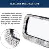 imageLivTee Bling Car Rearview Mirror Car Bling Decorations Rear View Mirror with HD Glass Bling Car Interior Accessories for Women and Teens  BlueWhite