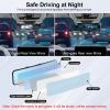 imageLivTee Car Rear View Mirror HD Glass Frameless 1181 Inch Panoramic Convex Interior Clipon Wide Angle Mirror to Reduce Blind Spot Effectively for Cars SUVs Trucks  Car AccessoriesAnti Glare113 inch